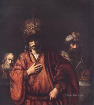  David Oil Painting - David and Uriah Rembrandt